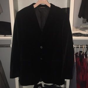 Black velvet blazer